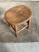 Antique Pine and Elm Stool c. 1880