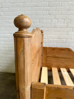 Antique Pine Sleigh Bed c. 1880