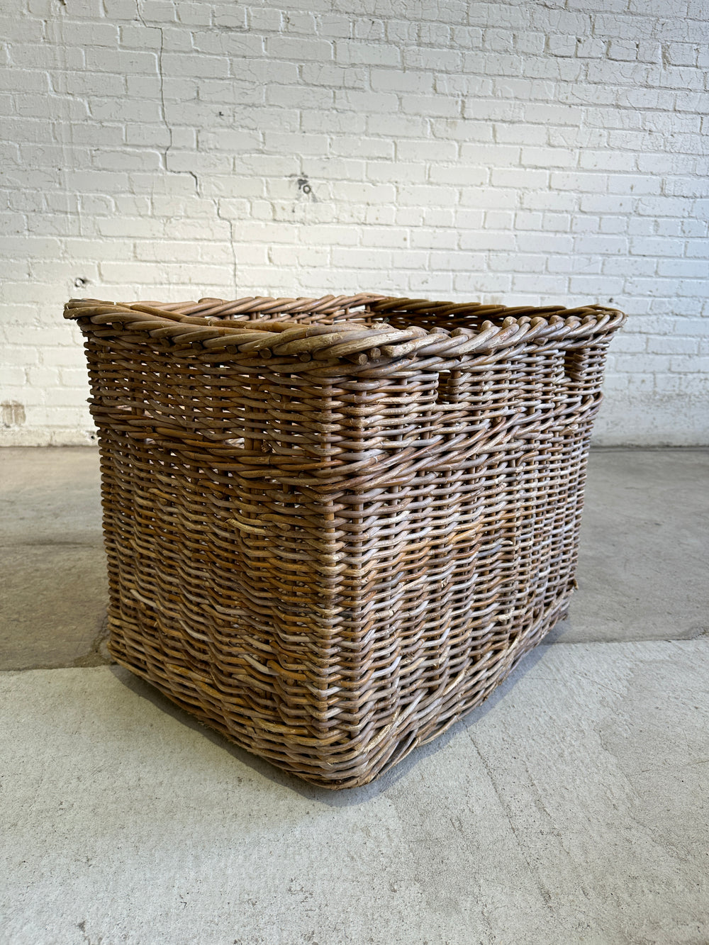 A Large Antique Wicker Mill Basket c. 1910