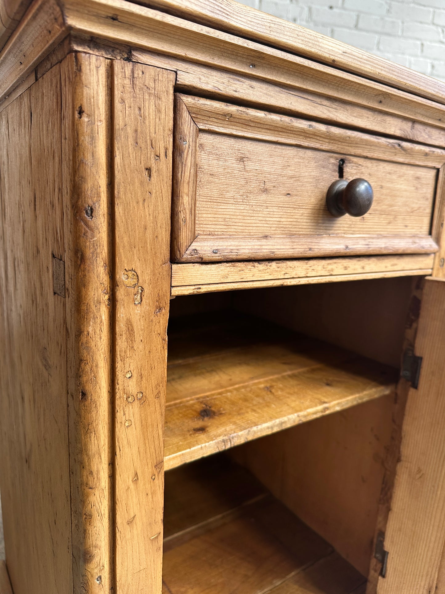 A Large Antique Pine Side Cabinet, c. 1880