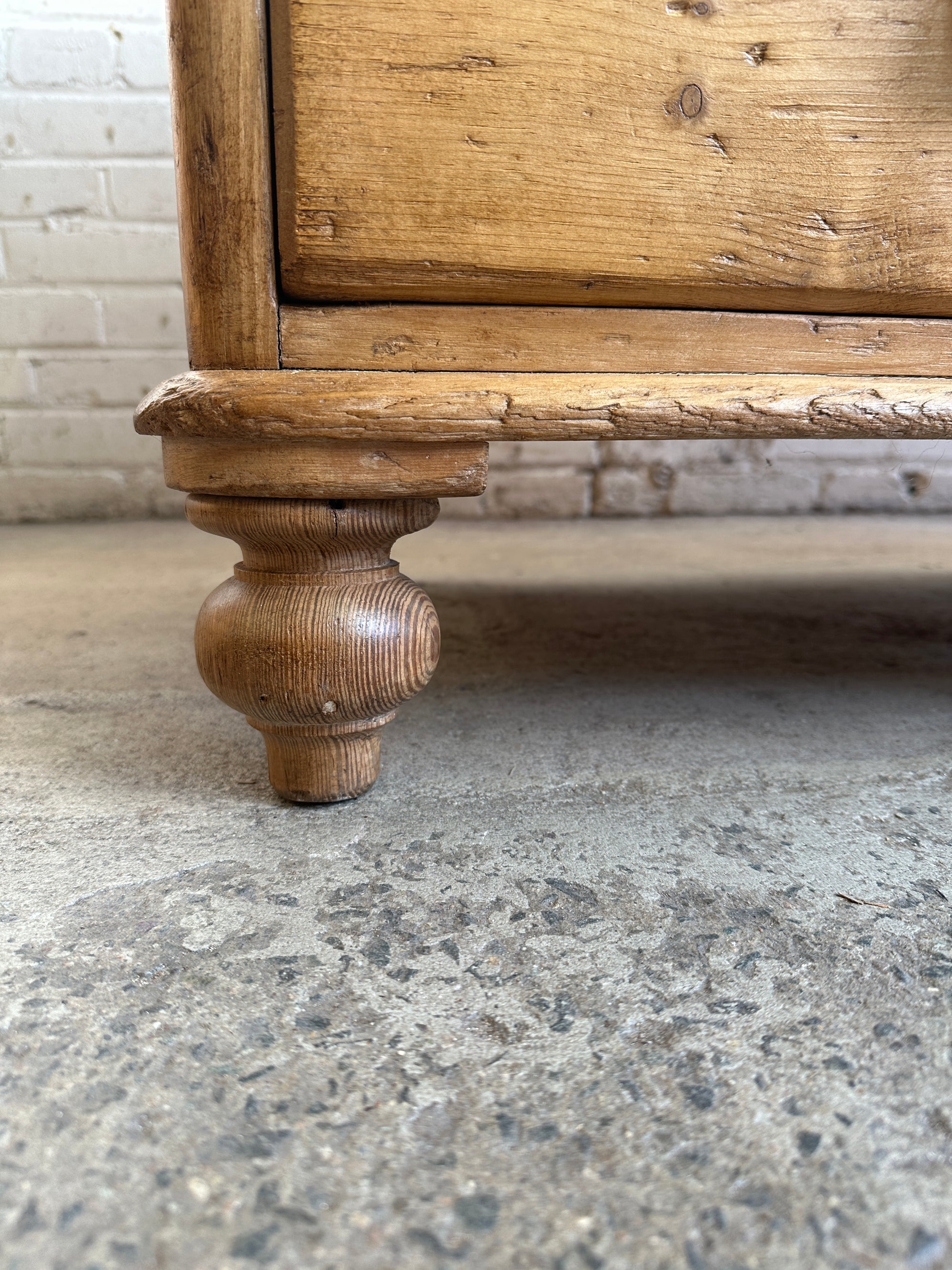 Antique Pine and Sycamore English Sideboard c. 1875