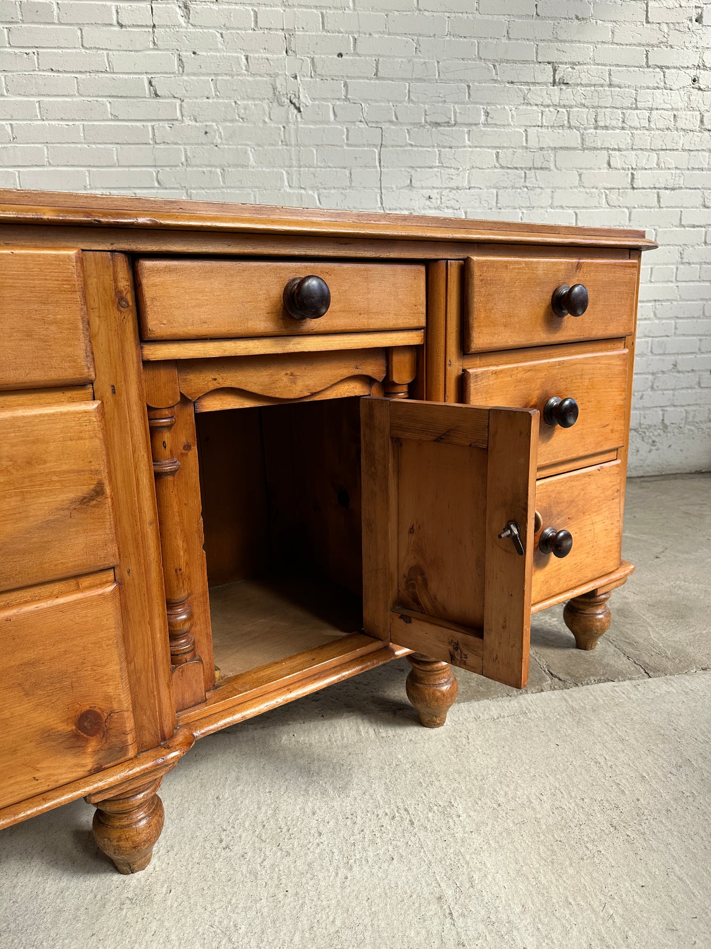 An Antique Pine English Sideboard, c. 1870