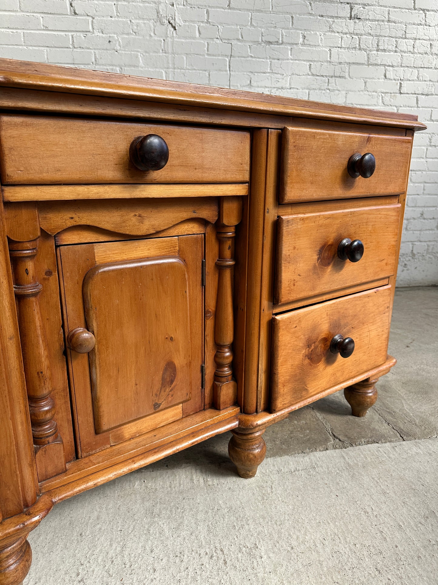 An Antique Pine English Sideboard, c. 1870