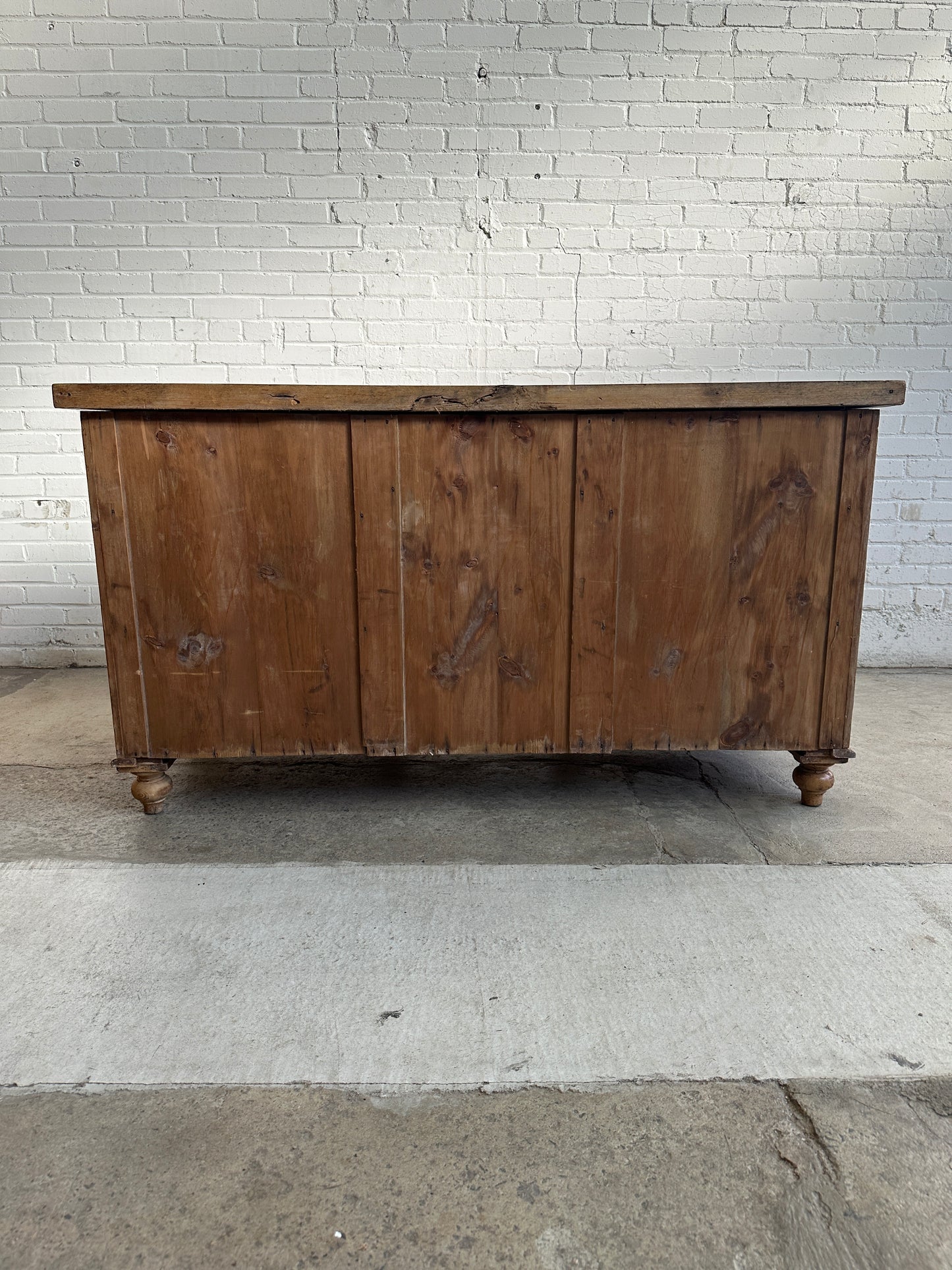 Antique Pine and Sycamore English Sideboard c. 1875