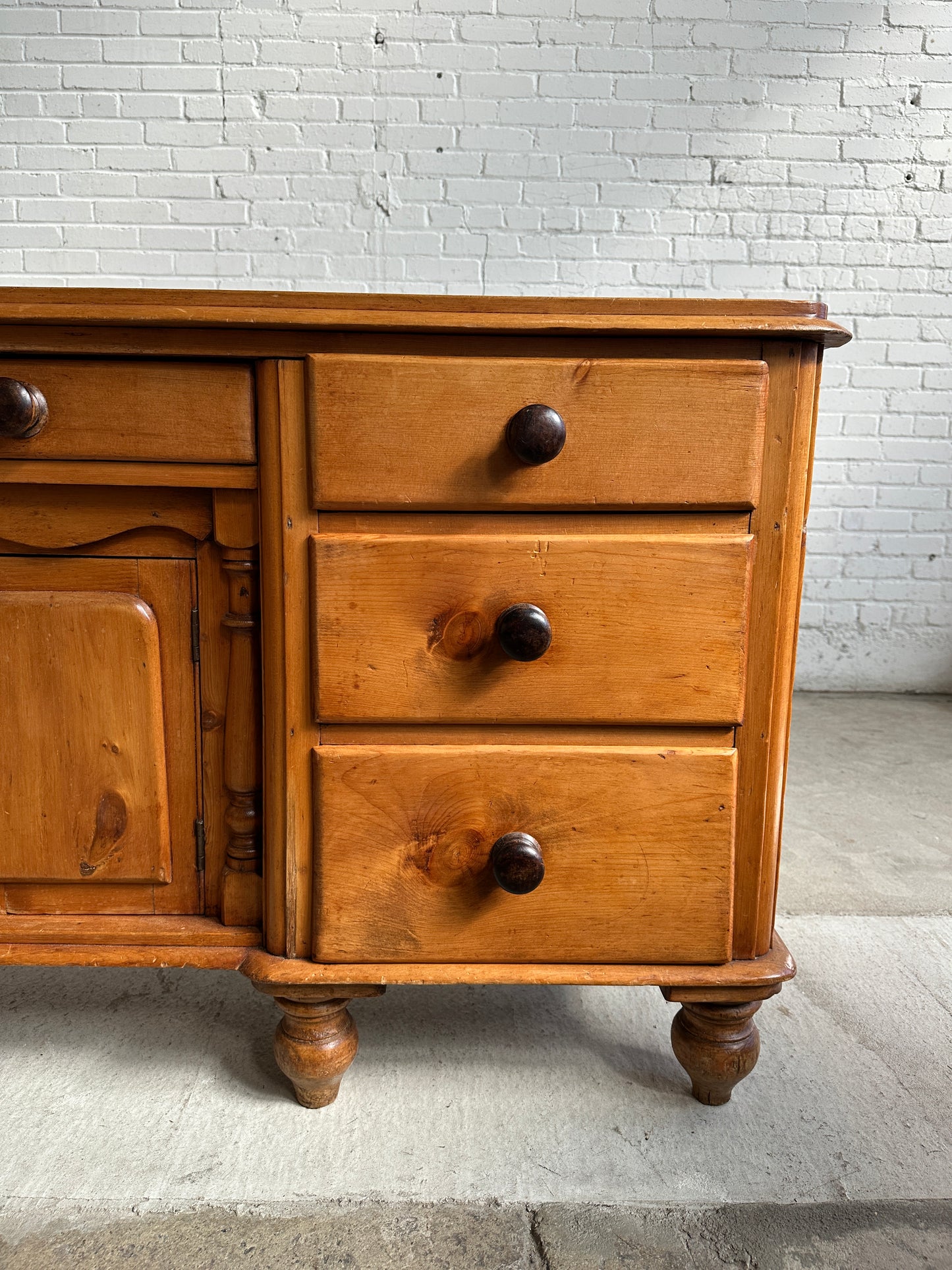 An Antique Pine English Sideboard, c. 1870