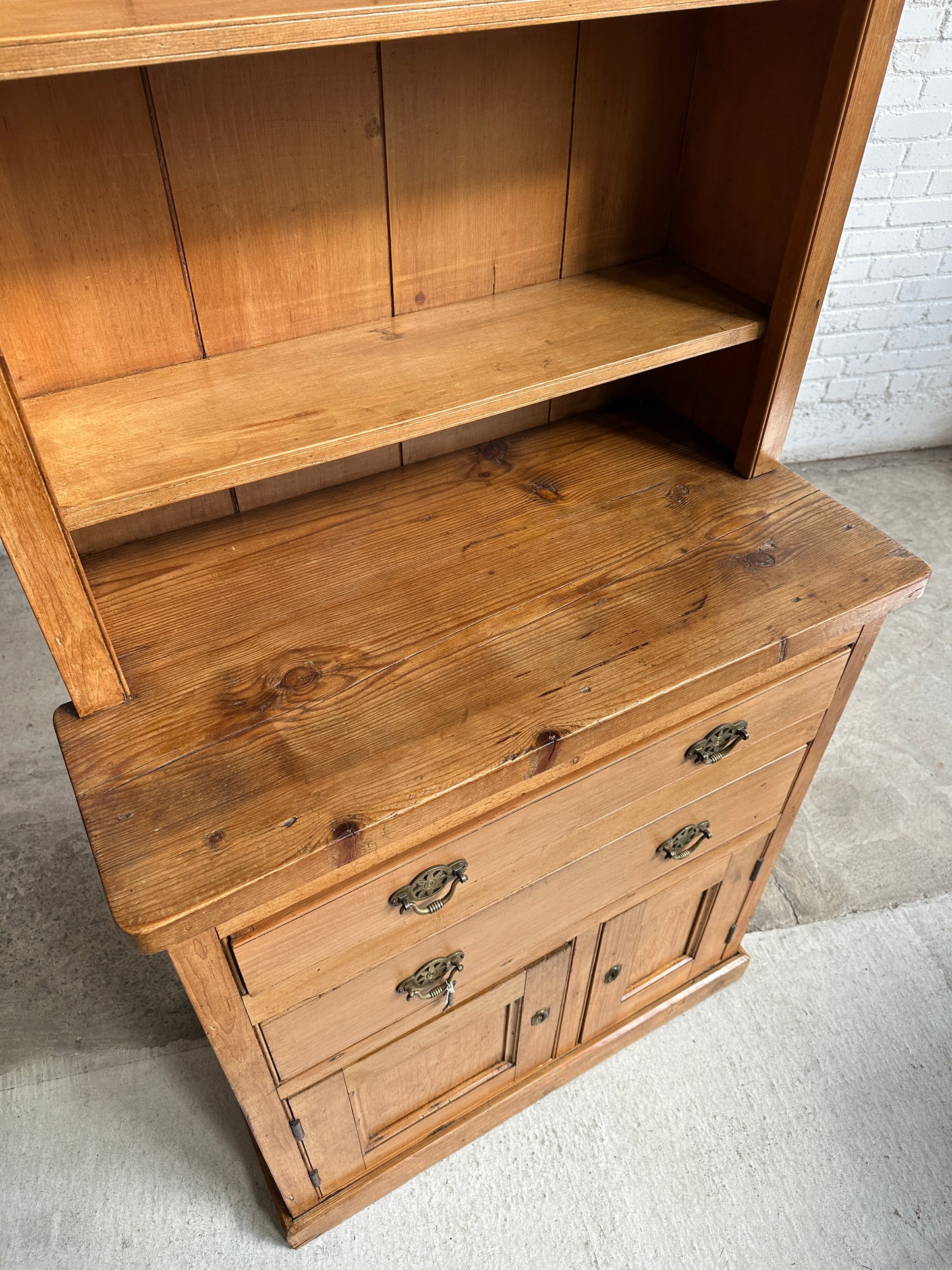 A Tall Narrow Pine English Dresser, c. 1900