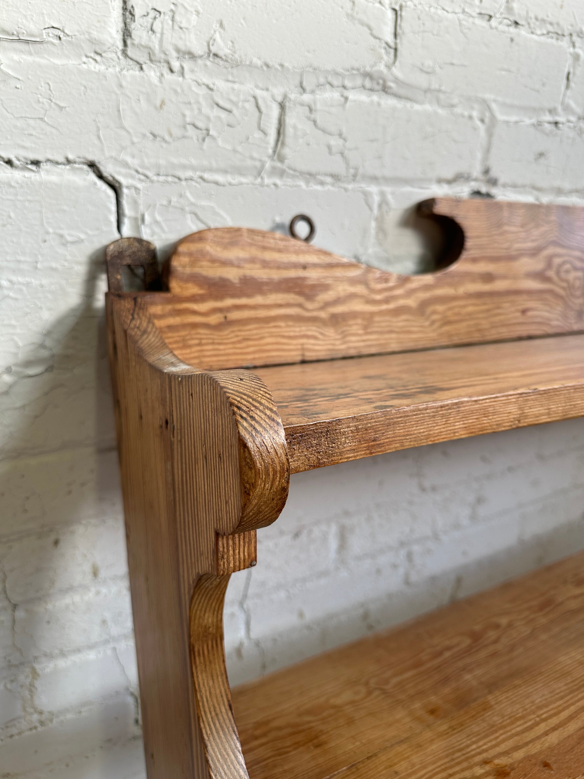 A Large Antique Pine Wall Shelf c. 1890