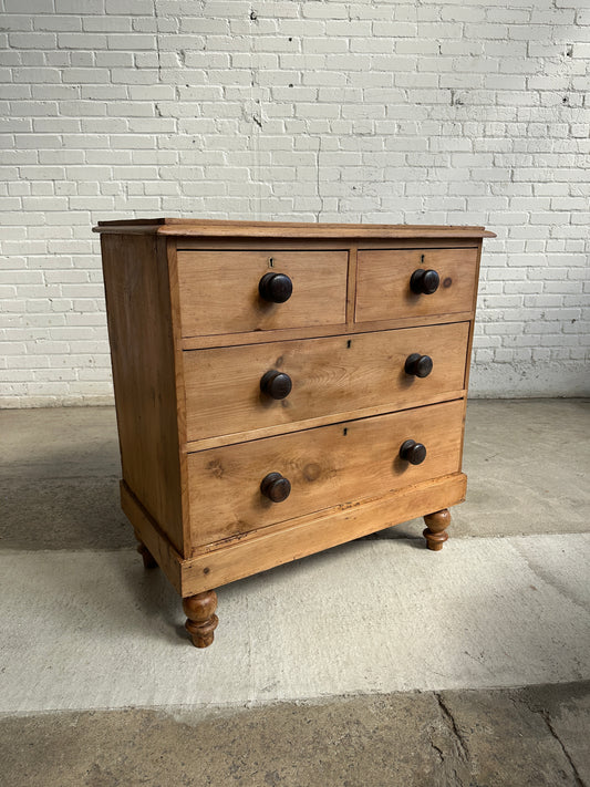Antique Pine English Chest of Drawers c. 1880
