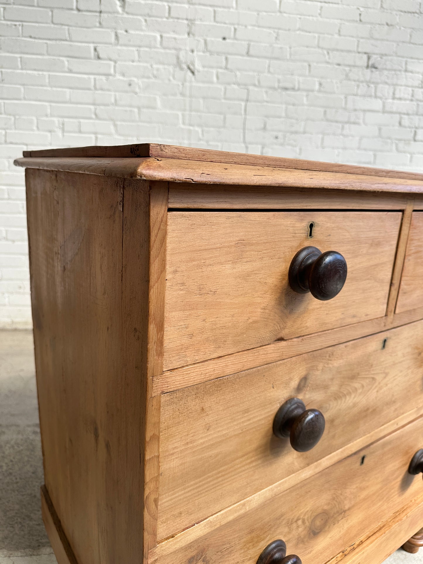 Antique Pine English Chest of Drawers c. 1880