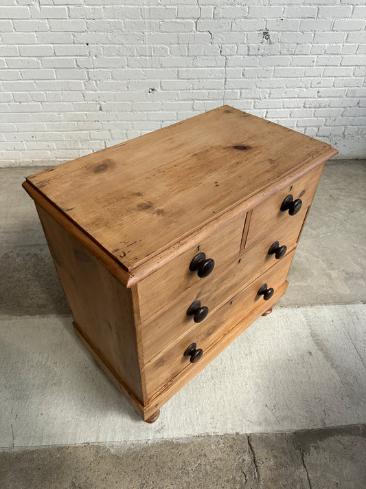 Antique Pine English Chest of Drawers c. 1880