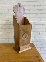 Antique English Hand-Carved Candlebox, c. 1890