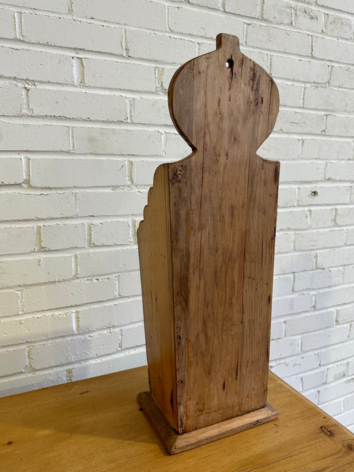 Antique English Hand-Carved Candlebox, c. 1890