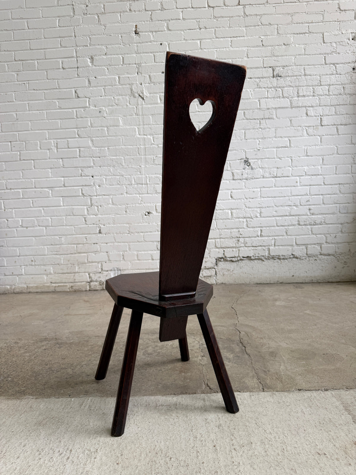 An Antique Welsh Oak Spinning Chair, c. 1890