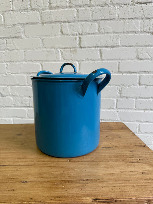 Antique English Enamel Flour Bin c. 1920