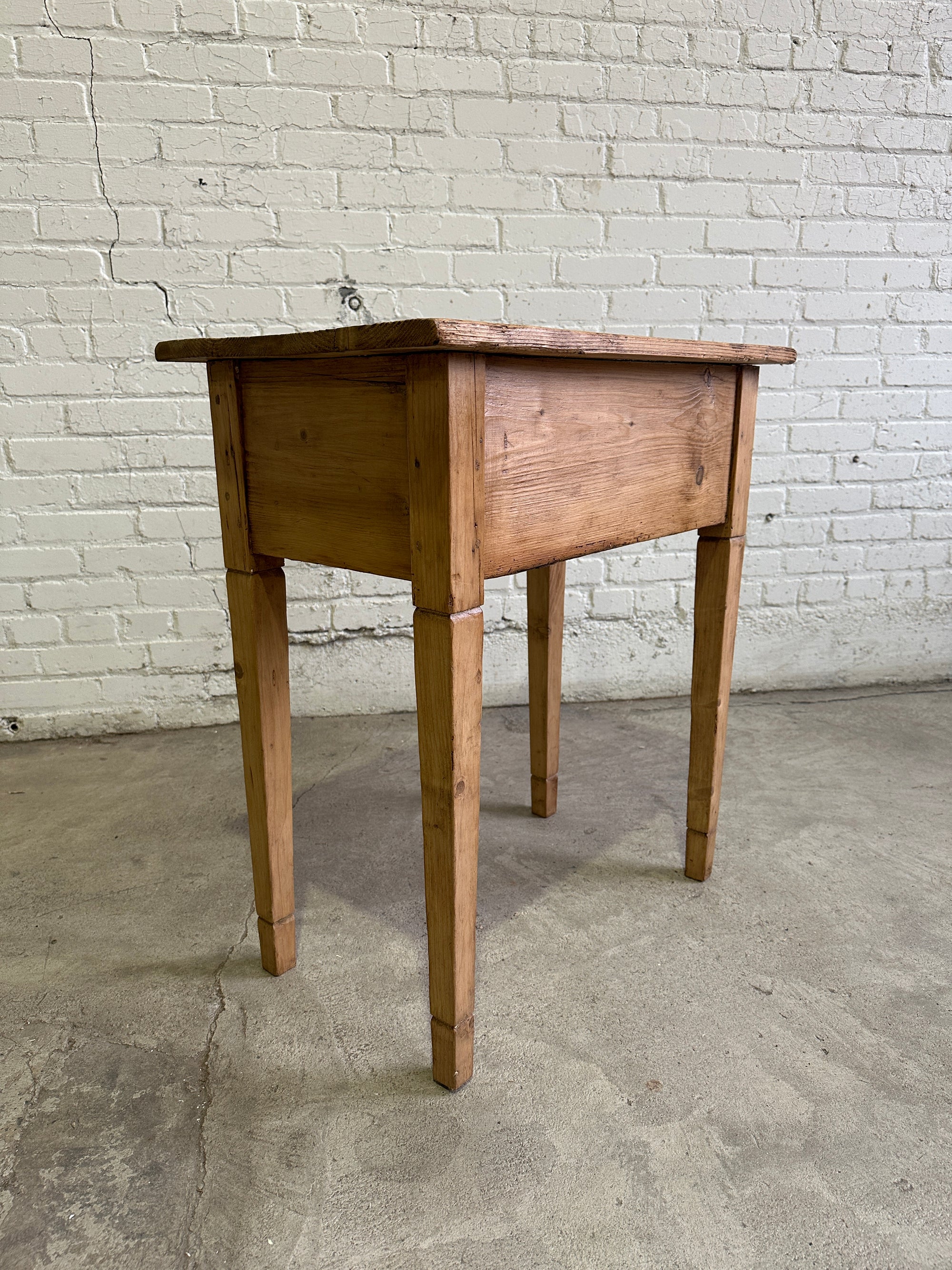 Antique Pine English Side Table, c. 1880