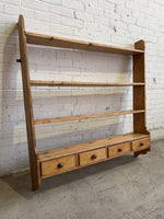 An Antique Pine English Bakery Plate Rack c. 1900