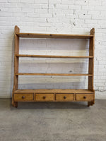An Antique Pine English Bakery Plate Rack c. 1900
