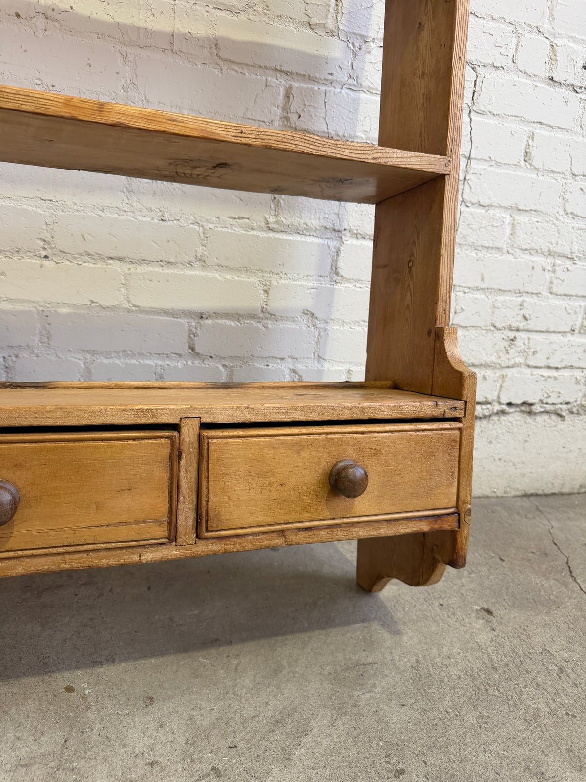 An Antique Pine English Bakery Plate Rack c. 1900