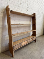An Antique Pine English Bakery Plate Rack c. 1900
