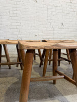 A Set of Six English Saddle Stools, c. 1940