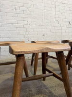 A Set of Six English Saddle Stools, c. 1940