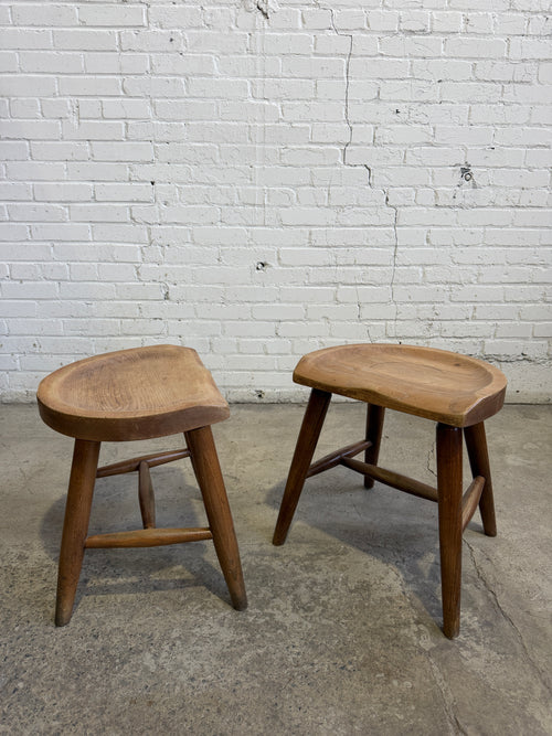 A Set of Six English Saddle Stools, c. 1940