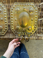 Large Antique Swedish Brass Wall Sconces, c. 1920