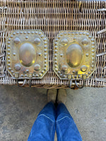 Large Antique Swedish Brass Wall Sconces, c. 1920