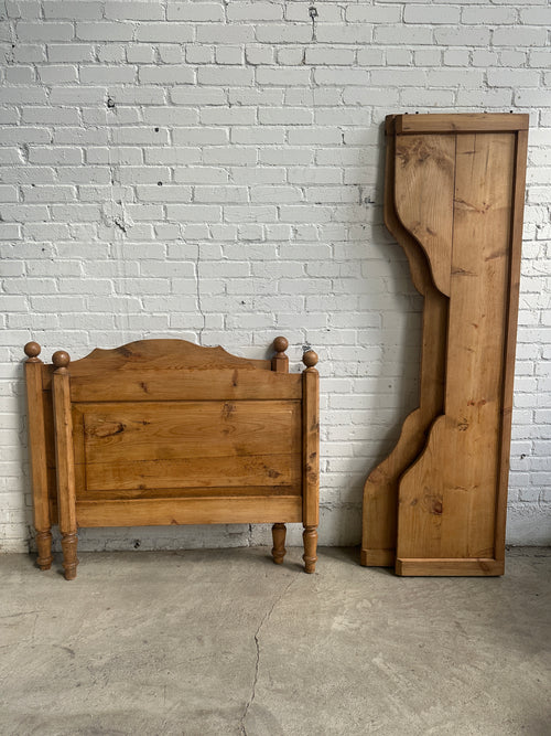 An Antique Pine Sleigh Bed, c. 1890