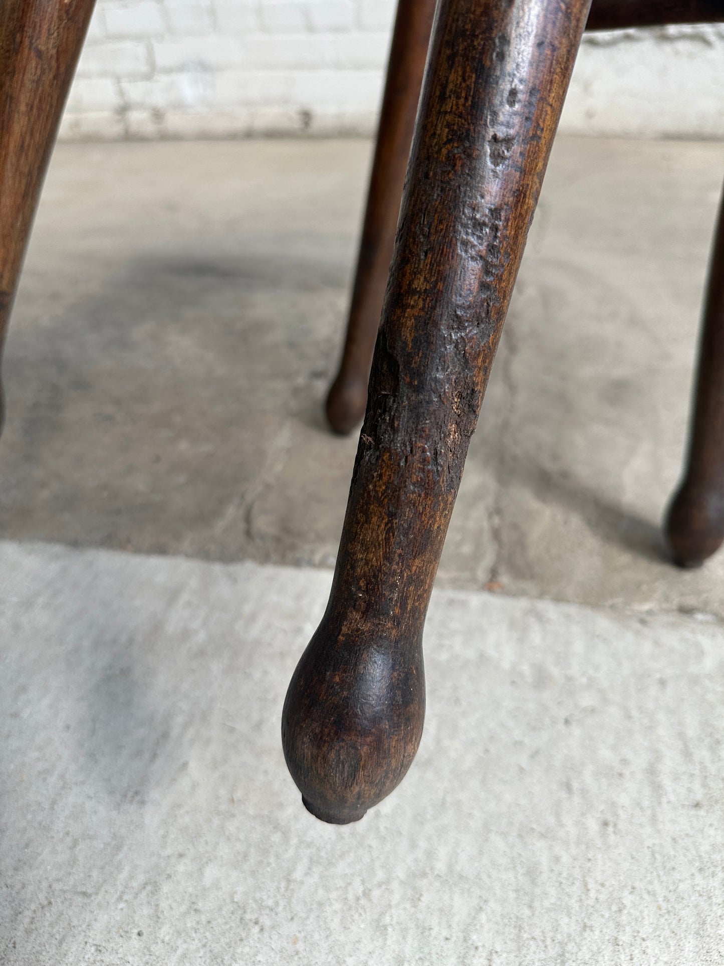 A Pair of Antique Elm English Stools, c. 1880
