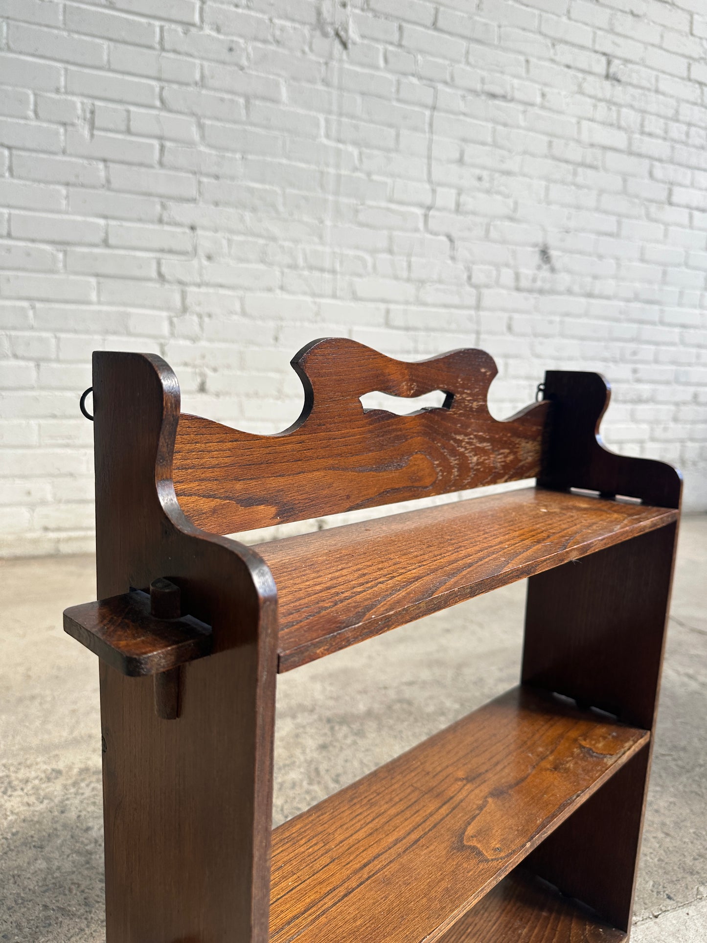 Antique Oak English Wall Shelf c. 1900