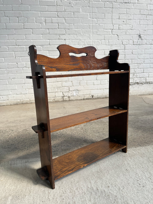 Antique Oak English Wall Shelf c. 1900