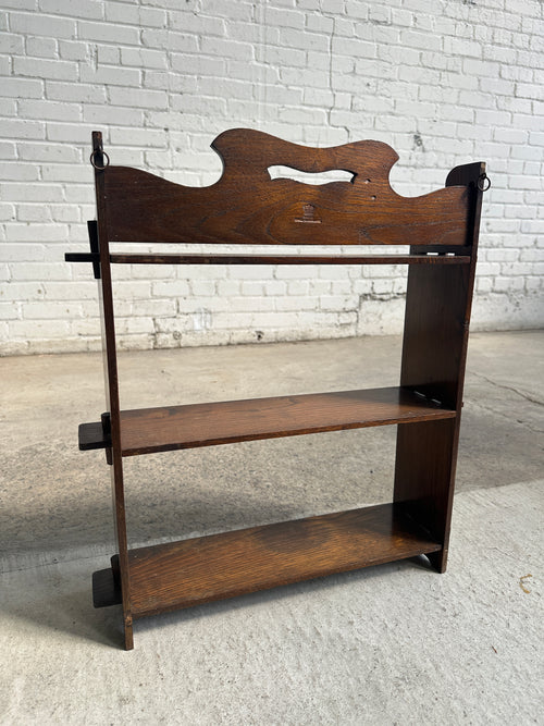 Antique Oak English Wall Shelf c. 1900