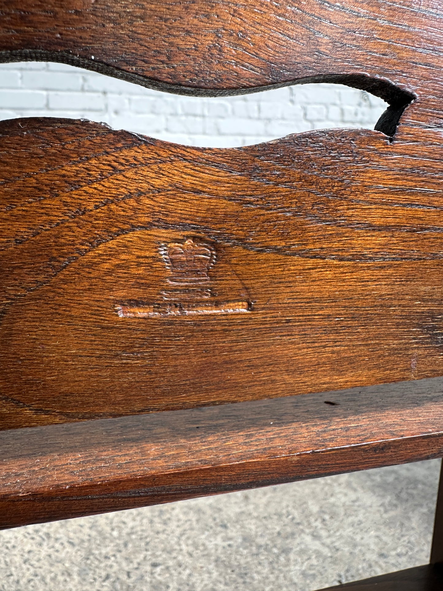 Antique Oak English Wall Shelf c. 1900