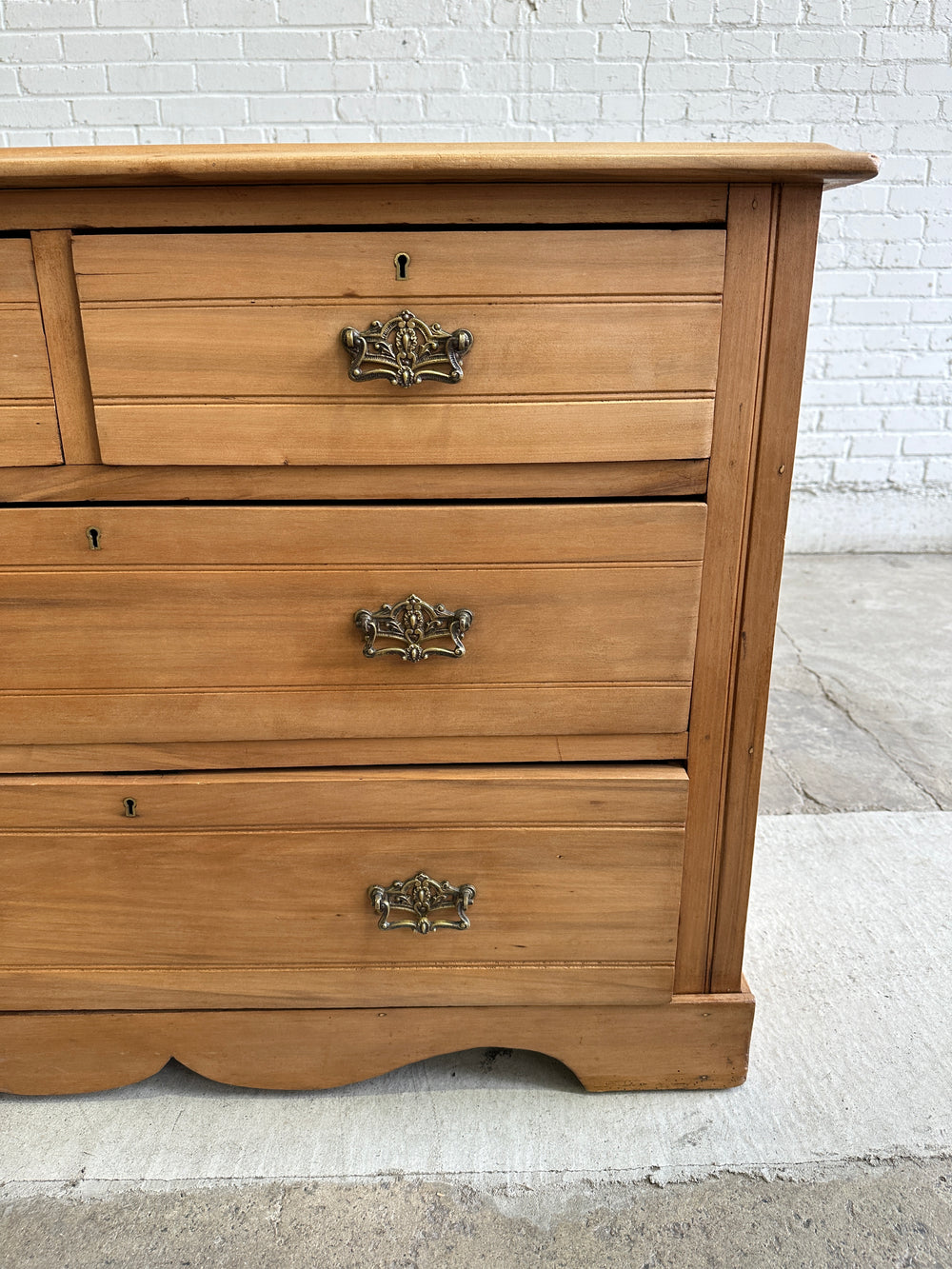Antique English Walnut Chest of Drawers c. 1900