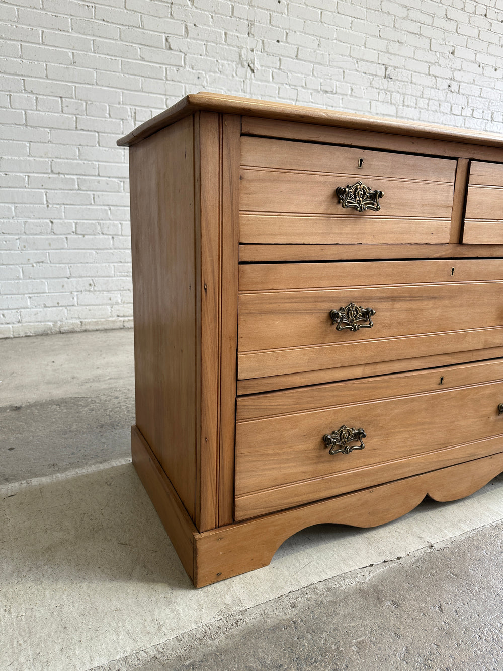 Antique English Walnut Chest of Drawers c. 1900
