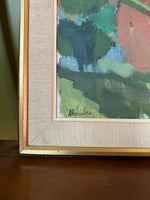 Seascape with Dunes: Vintage Swedish Oil on Canvas