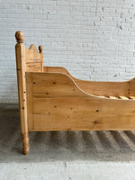 **Sold** Antique Pine Sleigh Bed c. 1910