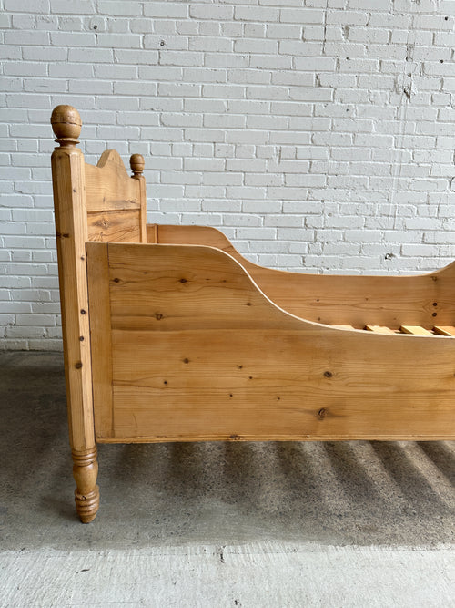 **Sold** Antique Pine Sleigh Bed c. 1910