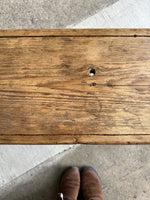 A Pair of 6-Foot English Antique Pine Benches c. 1875
