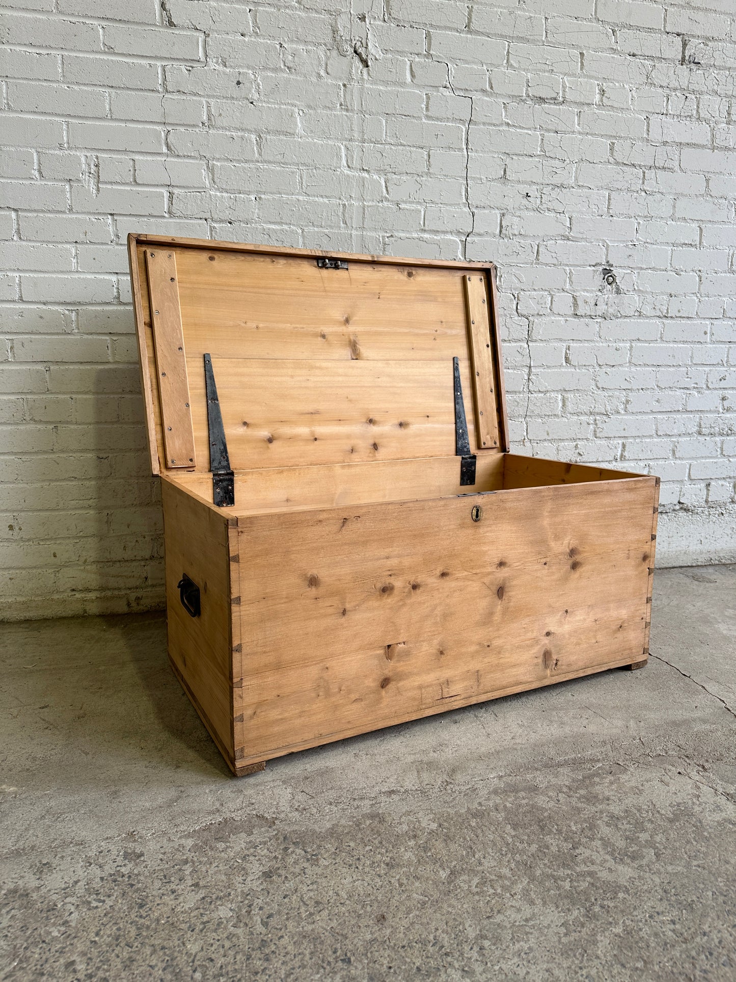 A Pair of English Antique Pine Boxes, c. 1890