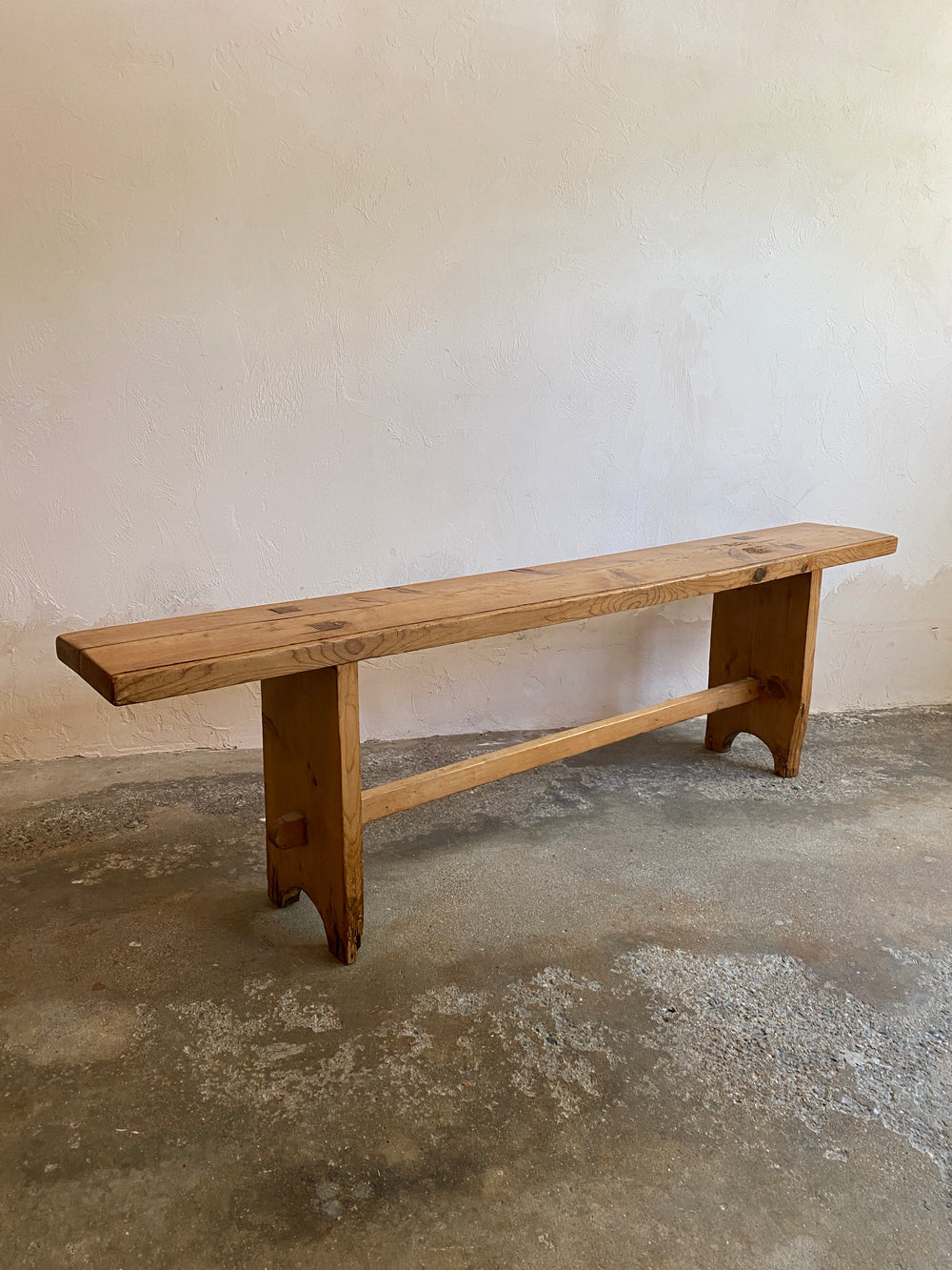 Antique Irish Pine Bench c. 1900