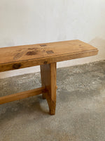 Antique Irish Pine Bench c. 1900