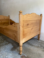 Antique Pine Sleigh Bed c. 1900