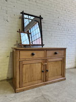 Large Antique French Faux Bamboo Mirror, c. 1900