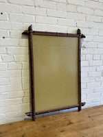 Large Antique French Faux Bamboo Mirror, c. 1900