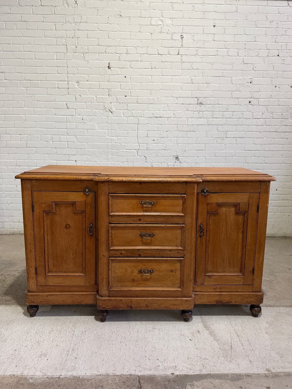 An Antique Pine English Dresser Base c. 1890