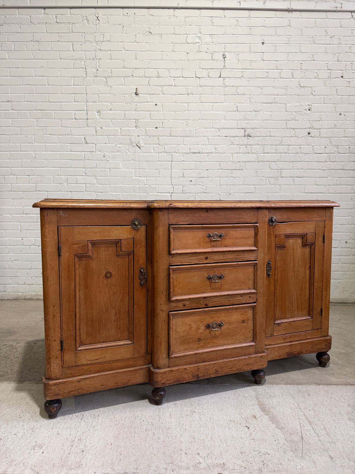 An Antique Pine English Dresser Base c. 1890