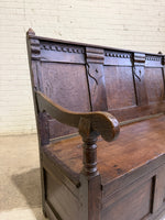 An 18th Century Antique Oak Carved Bench, c. 1760