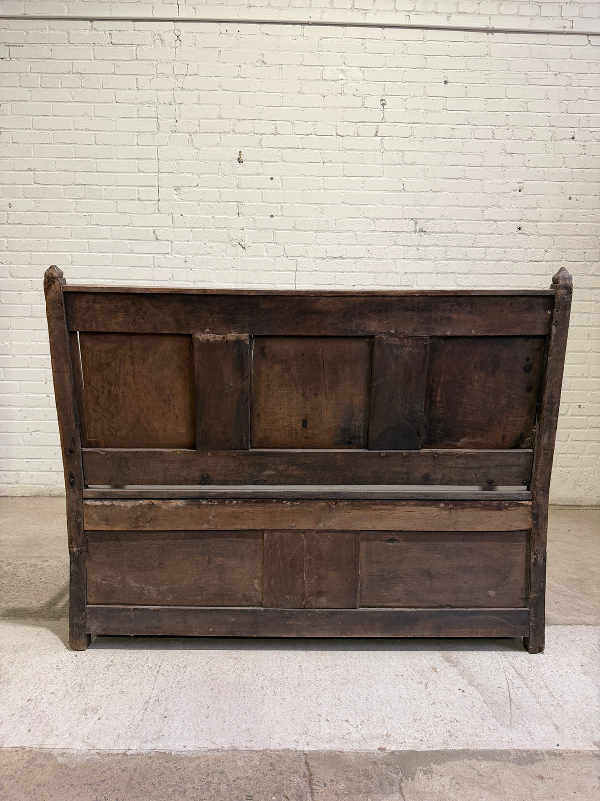 An 18th Century Antique Oak Carved Bench, c. 1760